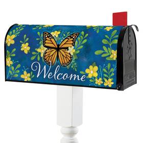 43599 Collections Etc Double-sided Monarch Butterfly Magnetic Welcome Mailbox Cover
