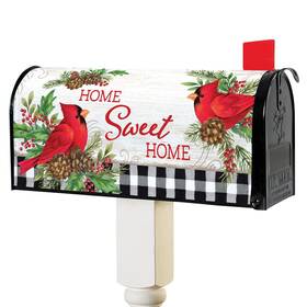 43641 Collections Etc Home Sweet Festive Cardinal Magnetic Mailbox Cover