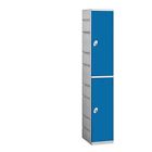 92168bl-u Color Tier Locker Unassembled Blue 1 Wide Salsbury Double