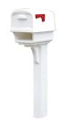 Gc1w0000 Combo Mailbox Post White Deluxe Rubbermaid Plastic Large