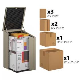 Cosco 313026210262 6.3 Cu. Ft. Brown Parcel Mailbox 18 Inch W X 19.5 D 31 H