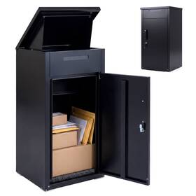 Hcst13281 Costway Package Delivery Box With Anti-theft Board Lockable Door Coded Lock For Home
