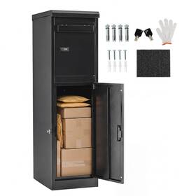 Hcst13301 Costway 44 Inch Package Delivery Box For Outside With Lockable Doors Coded Lock Home Porch