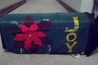 Cover Nylon Embroidered Joy Christmas Creative Poinsetta Mailbox