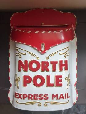 440266 Ctw Home Decor North Pole Express Hanging Mailbox - Christmas Decoration New With Tags