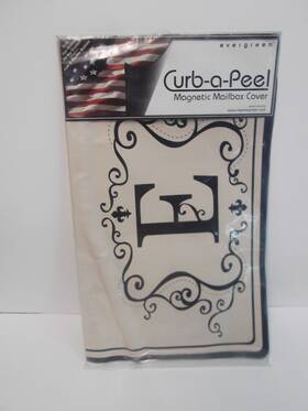 Curb A Peel 746851124464 Inch E Magnetic Mailbox Cover U Monogrammed Brand New Curb-a-peel