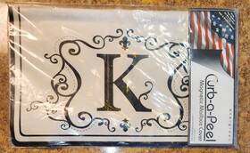 Curb A Peel 746851124525 Inch K Magnetic Mailbox Cover Monogrammed Brand New Curb-a-peel