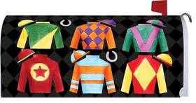 28267 Custom Decor Derby Silks Mailbox Cover Jockey Horse Racing Makeover