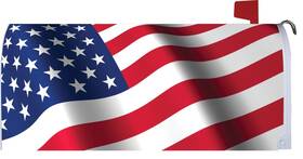 4479 Custom Decor Waving American Flag Magnetic Mailbox Cover