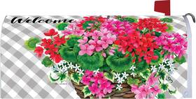 4824 Custom Decor Geraniums Flower Magnetic Mailbox Cover
