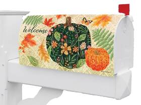 5461 Custom Decor Fall Halloween Thanksgiving Pumpkins Butterfly Magnetic Mailbox Cover Only