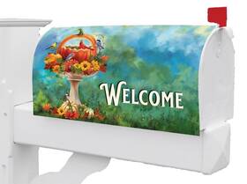 5462 Custom Decor Fall Halloween Thanksgiving Pumpkin Bird Feeder Magnetic Mailbox Cover Only