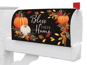 5466 Custom Decor Fall Halloween Thanksgiving Pumpkin Bless This Home Magnetic Mailbox Cover Only