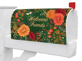 5480 Custom Decor Fall Halloween Thanksgiving Mums Magnetic Mailbox Cover Only