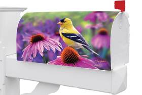 Custom Decor 5599 Goldfinch Flower Magnetic Mailbox Cover Only