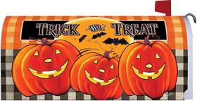 Custom Decor 683963468768 Halloween Happy Jack Mailbox Cover Jack-o-lanterns Trick Or Treat Fall