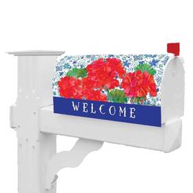 Custom Decor 683963508068 Geraniums Mailbox Makeover Cover Standard Size