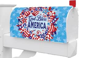Custom Decor 683963538249 God Bless Wreath Mailbox Makeover Cover Oversized
