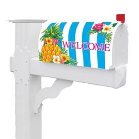 Custom Decor 683963538966 Pineapple Stripes Mailbox Makeover Cover Standard Size