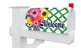 Custom Decor 683963539260 Floral Lattice Mailbox Makeover Cover Standard Size