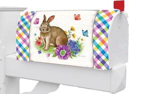 Custom Decor 683963558964 Bunny Plaid Standard Mailbox Cover
