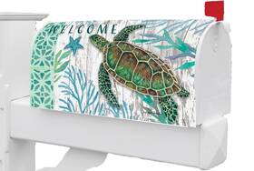 Custom Decor 683963561667 Sea Green Turtle Mailbox Makeover Cover Standard Size