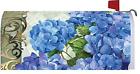 Custom Decor Blue Hydrangeas Mailbox Makeover Vinyl Magnetic Cover 683963259366