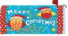 Custom Decor Happy Fun Merry Christmas Santa Owls Magnetic Mailbox Wrap Cover 683963170869