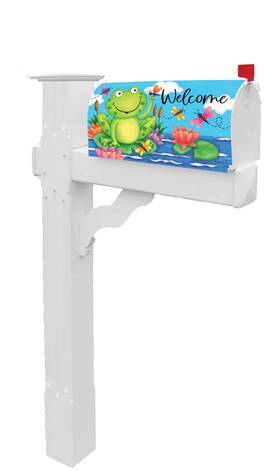 Custom Decor Inc. 683963510566 Frog And Dragonfly Mailbox Makovers - Vinyl With Magnetic Strips For Steel U