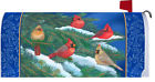 Custom Decor Winter Cardinals In Snow Wonderland Mailbox Wrap Cover 683963078462