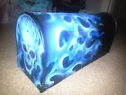 Custom Flame Painted Realistic Airbrushed Fire Mailbox
