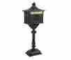 Cwisky385 Best Choice Products Mailbox Post Black Mount Aluminum Heavy Duty Postal Box Locking Door Mail Letter 813373011975