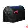 D441204 Dekor44 Rural Metal Mailbox Black Steel Jumbo Galvanized Postal Large Flag Resident Mail 767675411714