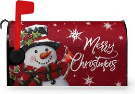 H6yhyl8l240715zro5jvk9 Dacawin Christmas Snowman Mailbox Covers Magnetic Standard Size 18 X 21 In Winter Red Xm
