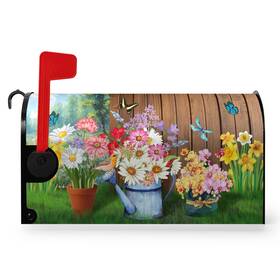 H6yhyl8l241209zfum0p59 Dacawin Summer Flower Mailbox Covers Magnetic Large Size Spring Floral Butterfly Mail