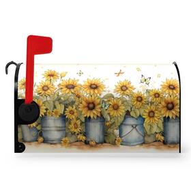 H6yhyl8l241209zq3hn849 Dacawin Summer Sunflower Mailbox Covers Magnetic Large Size Yellow Flowers Po