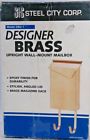 Dbu-1 Steel Wall Mount City Designer Brass Upright Mailbox With Newspaper