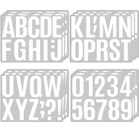 Debinolo 659475092463 15 Sheets Large Self Adhesive Vinyl Letters Numbers Kit 4 Inch White