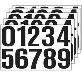 Debinolo 659475252225 5 Sheets Mailbox Number Stickers 4 Inch Waterproof 9.5 X 11.5 Inches Black