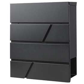 Decaller 791378153640 Metal Wall Mounted Mailboxes With Key Lock Large Mail Box Newspaper Compart