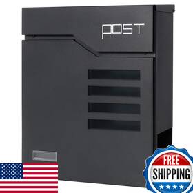Decaller B08bc5g6by Large Capacity Mailbox Key Lock Wall Mount Metal Mail Newspaper