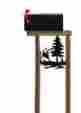 Deer151 Unbranded Deer Rustic Cedar Log Mailbox Post-clingermans Wildlife Decor