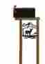 Deer155 Unbranded Deer Rustic Cedar Log Mailbox Post-clingermans Wildlife Decor