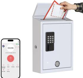 D-m200 Didihere Mailbox With Electronic Lock Locking Mail Boxes For House Wall Mount White