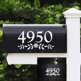 Diggoo 824374306151 3 Inch Reflective Mailbox Numbers Die Cut Decal White Silver