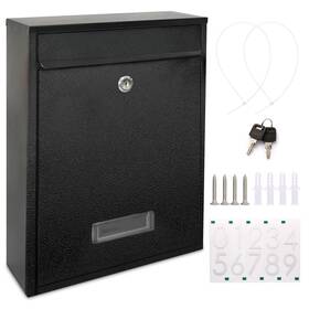 Mo01-4 Diggoo Locking Steel Cover Security Mailbox - Black