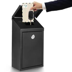 Mo04-2 Diggoo Secure Wall Mount Mailbox With Lock - Outdoor Metal Drop Box Solution