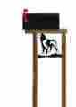 Dog151 Unbranded Spaniel Cedar Log Mailbox Post-dogs