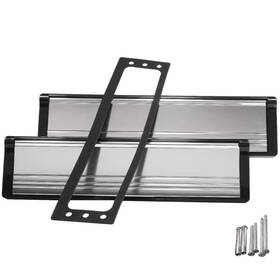 Draft Dodger 628942921353 12 Inch Insulated Universal Telescopic Polished Silver Flap On Black Frame Mail