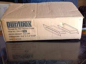 D100-gy Durabox Through The Wall Deposit Chute Gray New Open Box